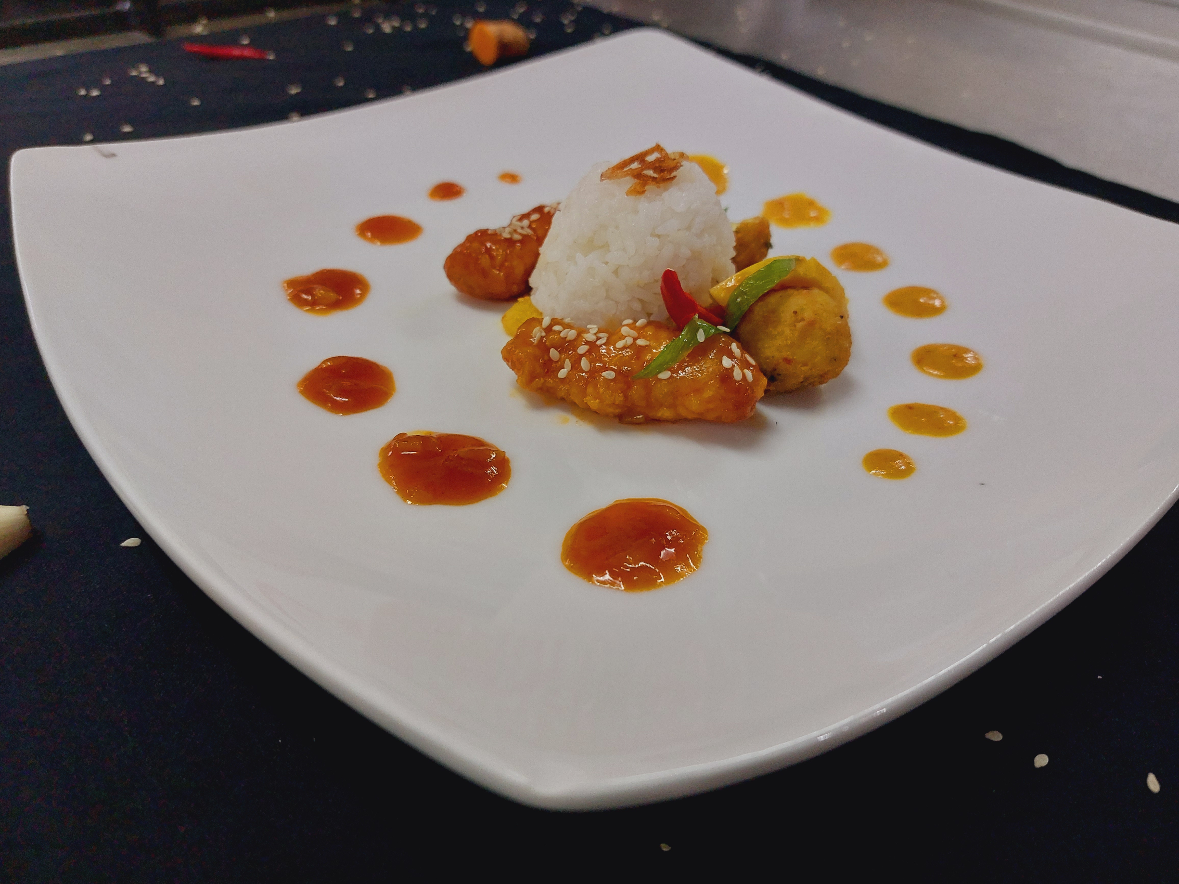 Ikan Asam Manis dan Perkedel Kentang